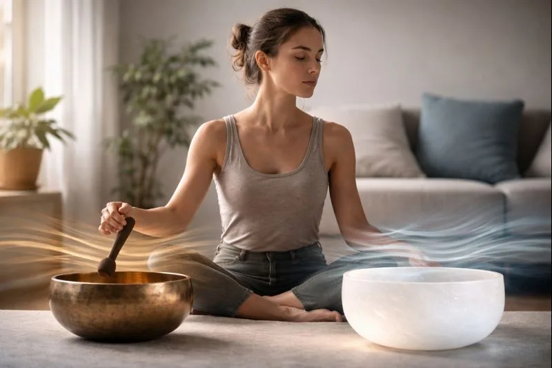 Cuencos tibetanos de metal vs cuarzo 1