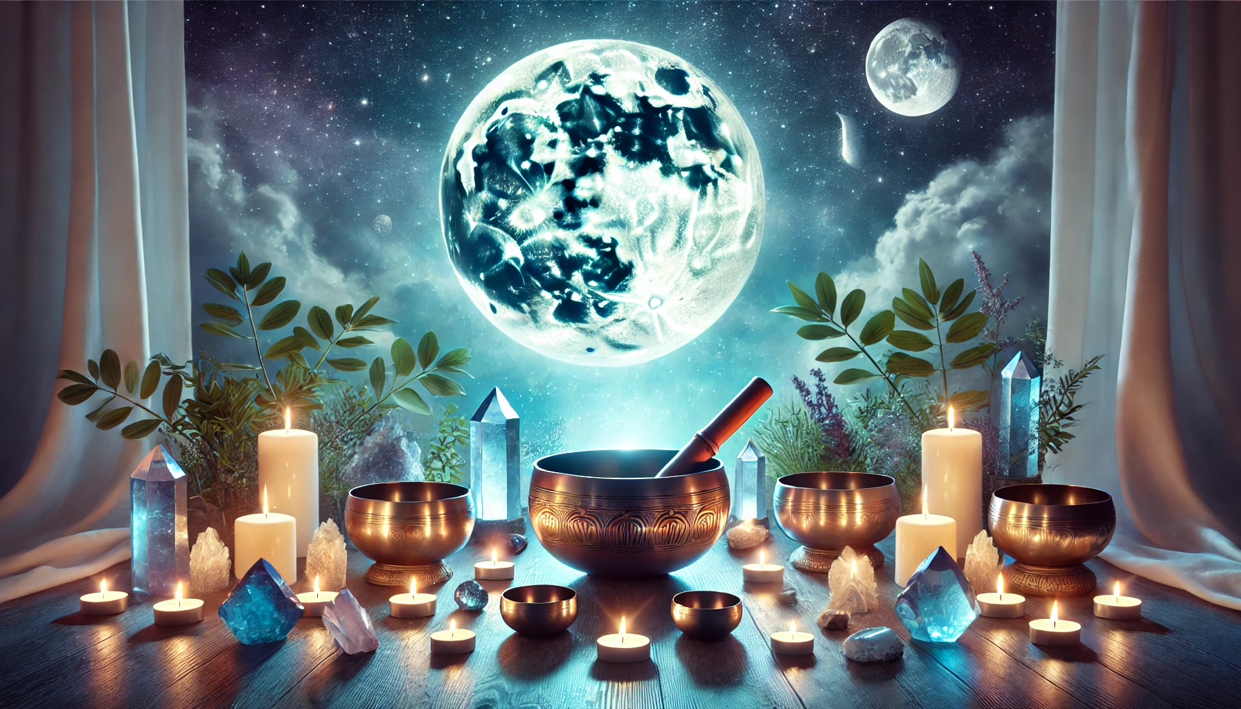 Cuencos Tibetanos y Luna