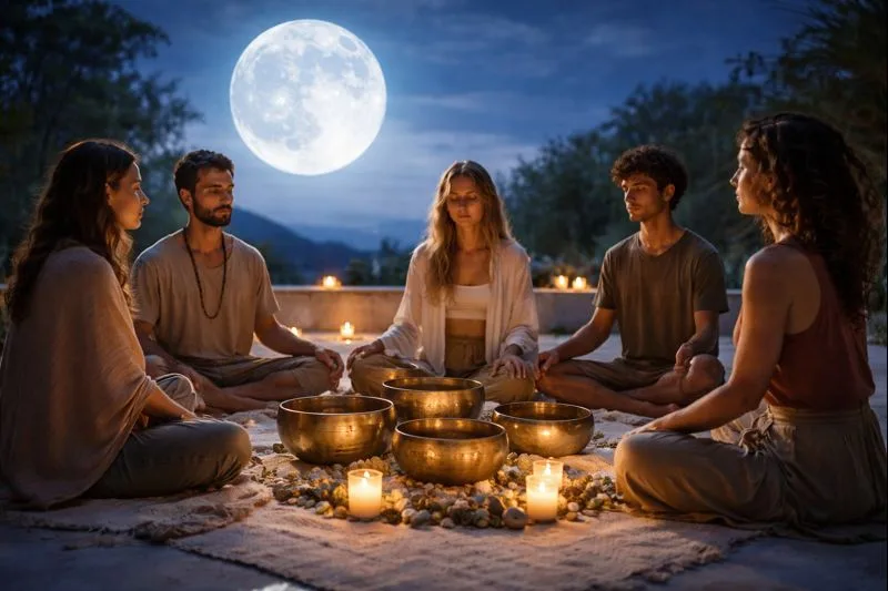 Cuencos Tibetanos en Ceremonias de Luna Llena 2