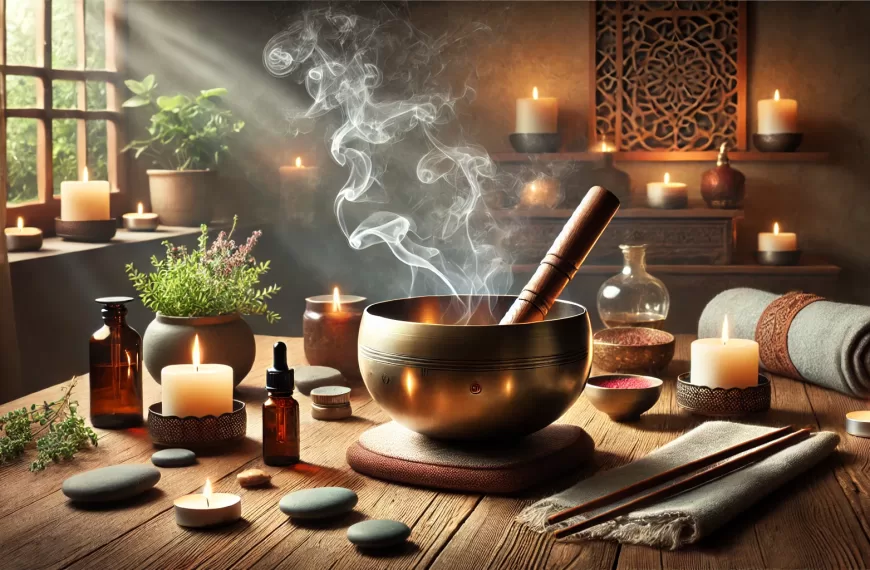 cuencos tibetanos y aromaterapia