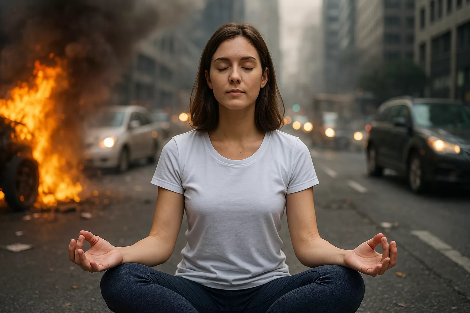 paz meditación caos