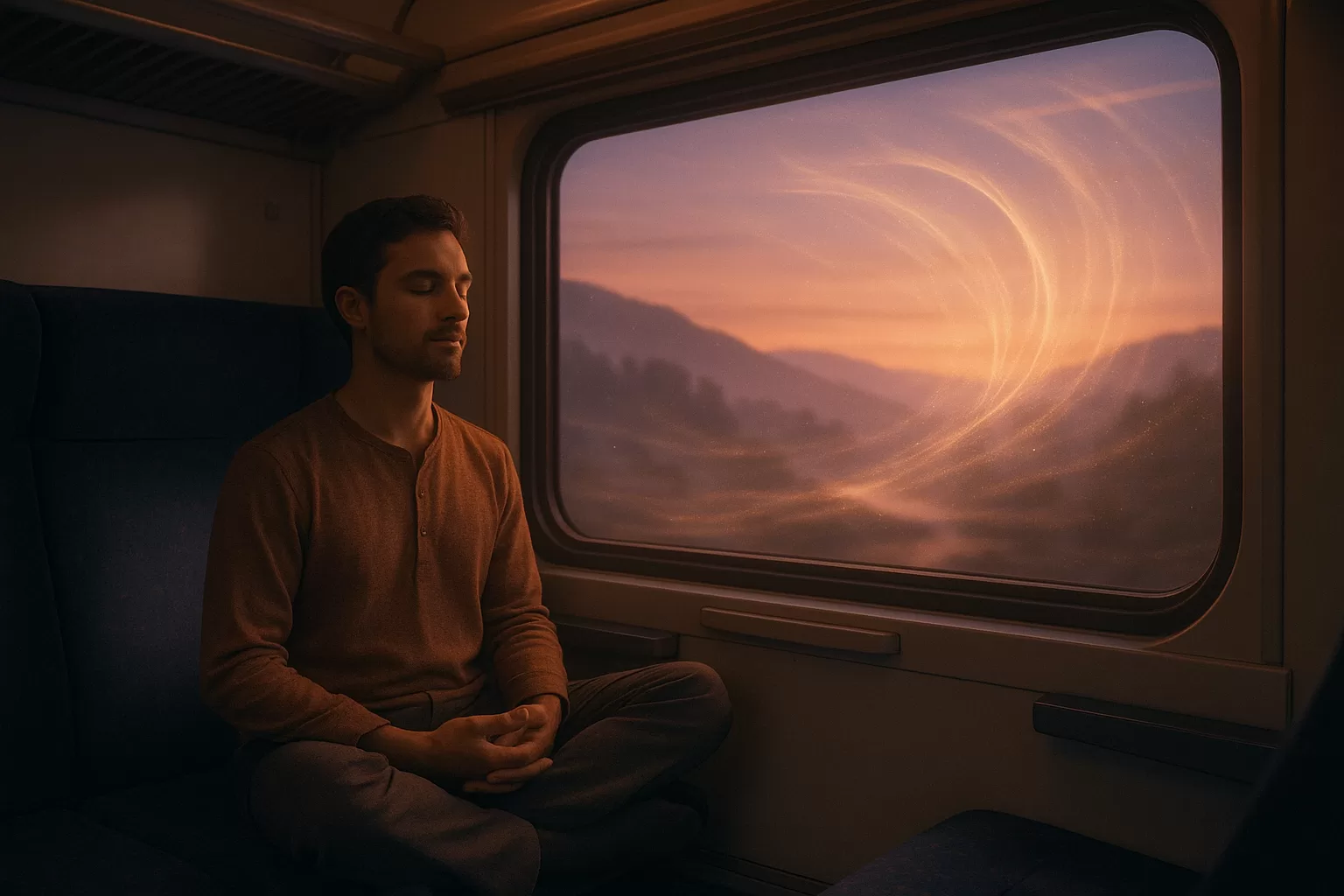 meditar mientras viajas